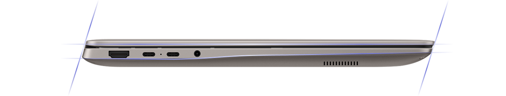 HONOR MagicBook 16 2026 Gwiezdna szarość – profil z portami