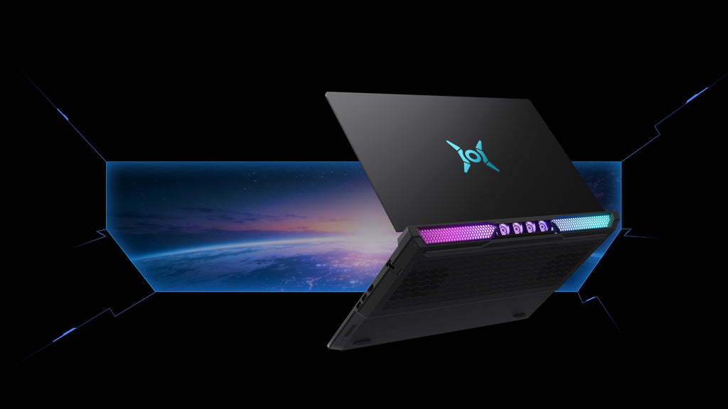 HONOR WIN H9 2026 en Negro, visto por detrás con la banda de ventilación iluminada