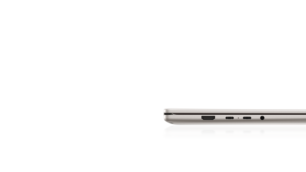 HONOR MagicBook X16 Plus 2026 Grigio stellare – profilo con le porte