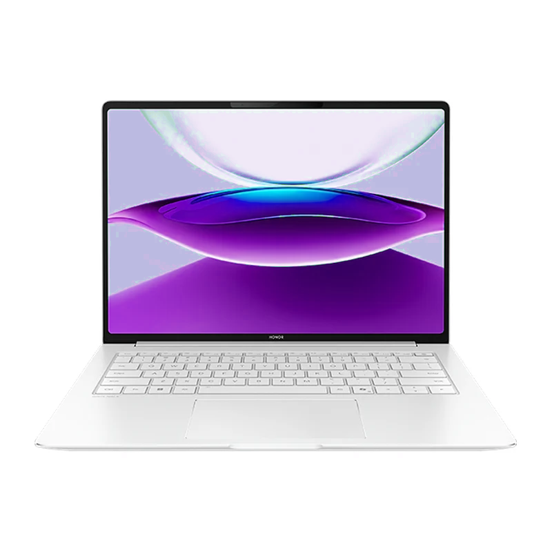 HONOR MagicBook Pro 14 Joy Edition en Blanco, vista frontal con teclado completo